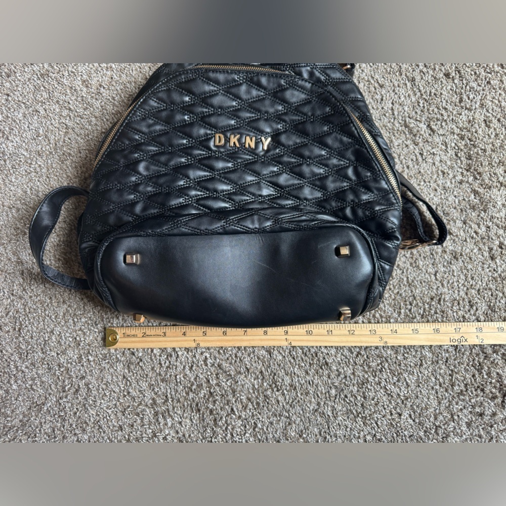 DKNY Allure Backpack Black 14" Quilted - Picture 9 of 14
